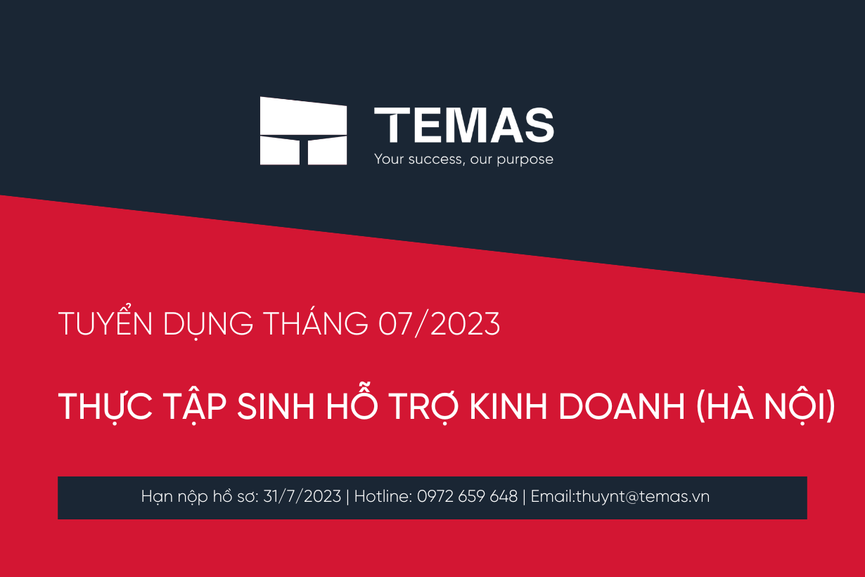 Tuyển dụng tháng 07/2023 - Thực tập sinh Hỗ trợ Kinh doanh